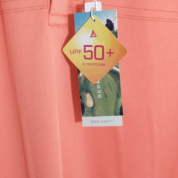 NWT Bermuda Sands Orange Short sleeve wick away UPF 50+ Polo shirt. S - Picture 3 of 9